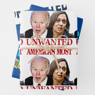 Biden Harris America's meest ongewenste anti-3 sti Inpakpapier Vel