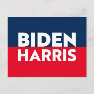 "Biden Harris" blauw rood wit Briefkaart