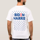 Biden / Harris Blue Stars Pattern T-shirt (Achterkant)