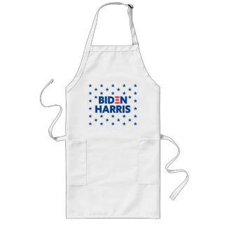 Biden / Harris Blue Stars Pattern White Lang Schort