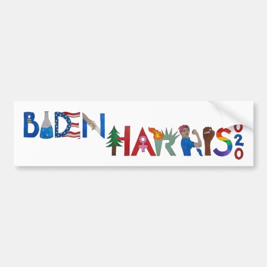 Biden Harris Bumpersticker (Voorkant)