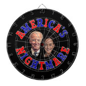 Biden Harris Cartoon AMERICA'S NIGHTMARE Dartbord (Voorkant)
