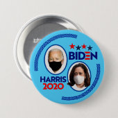 Biden/Harris Covid-2020 Ronde Button 7,6 Cm (Voorkant /achterkant)
