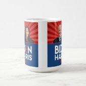 Biden Harris Foto - 2024 ster - Rood Wit Blauw Koffiemok (Center)