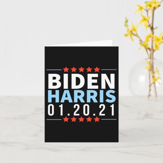 Biden Harris Inaugur van de verkiezingsoverwinning Kaart (Gele Bloem)