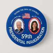 Biden Harris Inaugural Ronde Button 7,6 Cm (Voorkant)