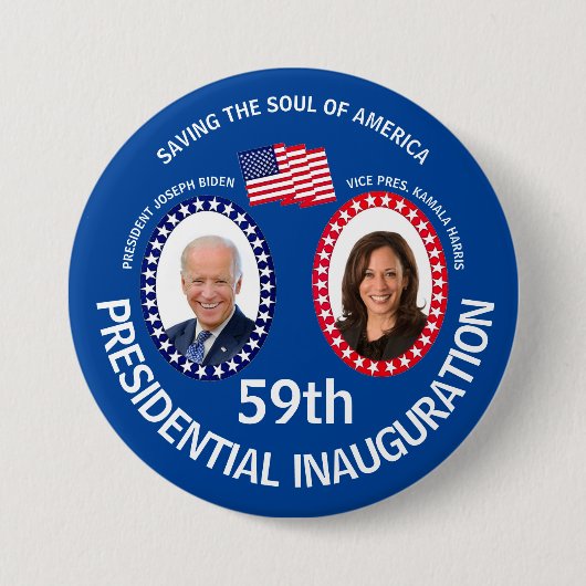 Biden Harris Inaugural Ronde Button 7,6 Cm (Voorkant)