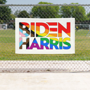 Biden Harris LGBTQ+ Voortgang Pride Spandoek