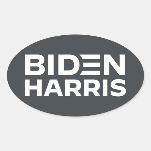 BIDEN HARRIS OVALE STICKER (Voorkant)