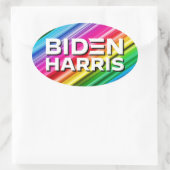 BIDEN HARRIS OVALE STICKER (Tas)