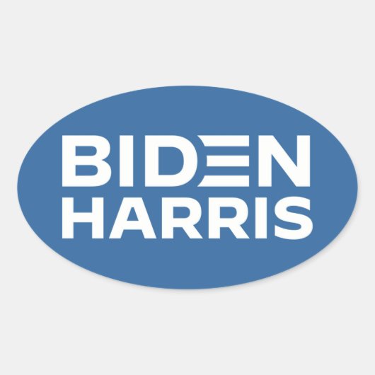BIDEN HARRIS OVALE STICKER (Voorkant)