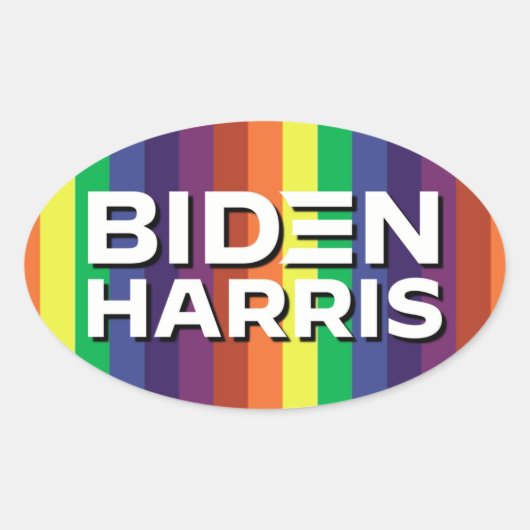 BIDEN HARRIS OVALE STICKER (Voorkant)