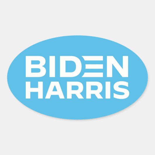 BIDEN HARRIS OVALE STICKER (Voorkant)