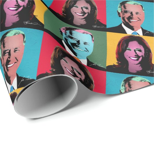 Biden Harris Pop Art Cadeaupapier (Rol Hoek)