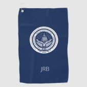 Biden Harris Presidentieel Inauguration Monogramme Golfhanddoek (Voorkant)