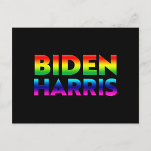 "Biden Harris" pride lgbtq lgbt regenboogkleuren Briefkaart