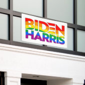 Biden Harris Pride Rainbow Spandoek (Buitenkant Gebouw)