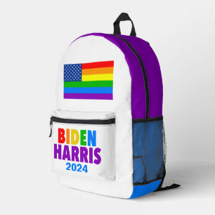 Biden Harris Rainbow American Flag LGBT Custom Bedrukte Rugzak