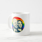 Biden Harris Rainbow Pride Koffiemok (Voorkant links)