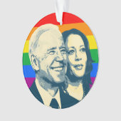 Biden Harris Rainbow Pride Ornament (voorkant)