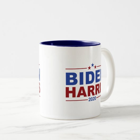 BIDEN/HARRIS Red & Blue Two-Tone Coffee Mok (Voorkant rechts)