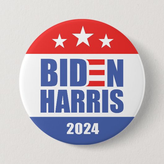 Biden/Harris Ronde Button 7,6 Cm (Voorkant)