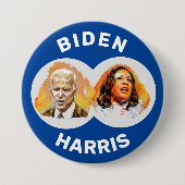 Biden Harris Ronde Button 7,6 Cm (Voorkant)