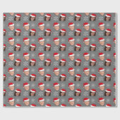 Biden Harris Santa Hat Pattern Cadeaupapier (Vlak)