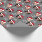 Biden Harris Santa Hat Pattern Cadeaupapier (Hoek)