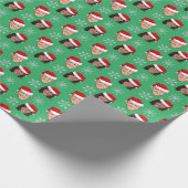 Biden Harris Santa Hat Pattern Cadeaupapier (Hoek)