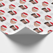 Biden Harris Santa Hat Pattern Cadeaupapier (Hoek)