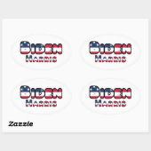 Biden Harris steunt de verkiezingen voor het Ameri Ovale Sticker (Vel)