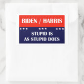 Biden Harris Stupid is net als Stupid. Rechthoekige Sticker (Tas)