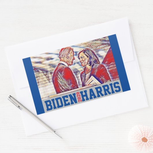 Biden Harris Together 2020 Rechthoekige Sticker (Envelop)
