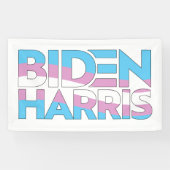 Biden Harris Trans Pride Spandoek (Horizontaal)