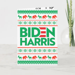 BIDEN HARRIS UGLY CHRISTMAS SWEATER (groen) Kaart