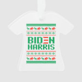 BIDEN HARRIS UGLY CHRISTMAS SWEATER (groen) Ornament (voorkant)
