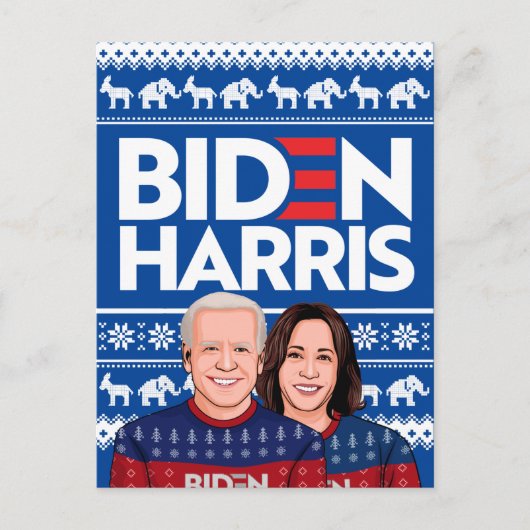 BIDEN HARRIS UGLY SWEATER BRIEFKAART (Voorkant)