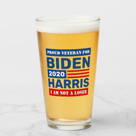 Biden Harris Vétérans pas un verre perdu (Devant (rempli))