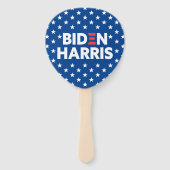 Biden / Harris White Stars Pattern Blue Handwaaier (Voorkant)