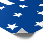 Biden / Harris White Stars Pattern Blue Poster (Hoek)