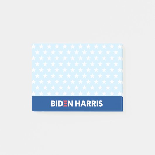 Biden Harris White Stars Pattern Light Blue Post-it® Notes (Voorkant)