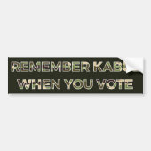 Biden Herinner Kabul (Camo) Bumpersticker (Voorkant)