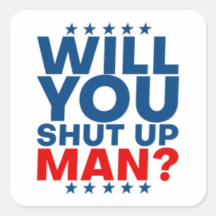 Biden - Hou je kop met man Vierkante Sticker