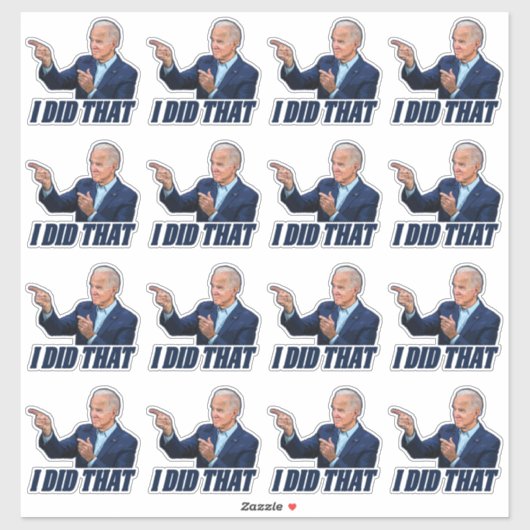 Biden I deed dat grappige antijoe Biden-gaspomp Sticker (Vel)