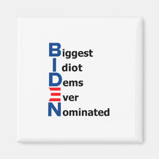 Biden Idiot Magnet Magneet