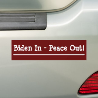 Biden in - Vrede uit! Bumpersticker