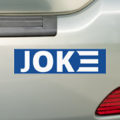 Biden is een Joke Bumpersticker (Op auto)