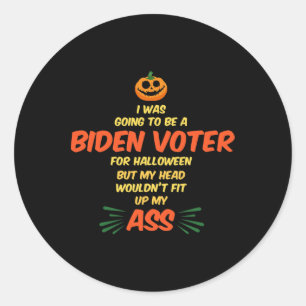 Biden-kiezer Anti-democraat en liberaal Trump-kiez Ronde Sticker