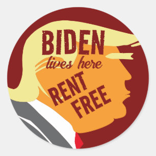 Biden leeft in het hoofd van Trump Ronde Sticker
